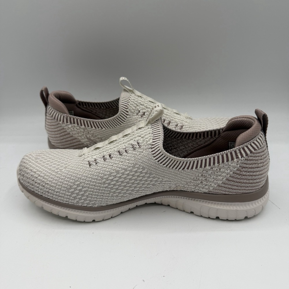 Skechers Virtue Love Note Shoes Womens Sz 8 Nude Natural Slip On Sneakers 104452 - Picture 2 of 10